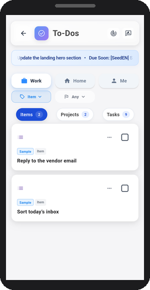 Priotrix Tags and filters feature screenshot